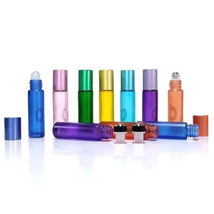 Luxury Small 5ml 10ml 15ml Gemstone Roller for Glass Essential Oil <b>Perfume</b> Botol Parfum Roll on <b>Bottle</b> with Screen Printing - Product Image 1