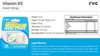 Bandes orales sans sucre D3 K2 OEM, bandes ODF à dissolution rapide, vitamines buccales pour la fraîcheur respiratoire, bandes fraîches pour les articulations