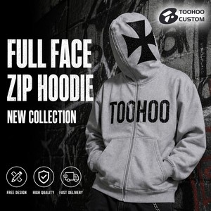 Sudadera con capucha de invierno personalizada con cremallera completa, 400GSM, forro polar de algodón de alto gramaje, estilo oversize, streetwear, OEM ODM, directo de fábrica, entrega rápida - Product Image 1
