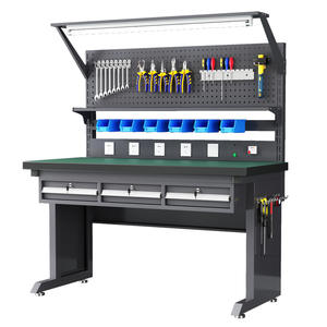 Table de travail antistatique robuste pour l'inspection de la chaîne de montage d'atelier d'usine Armoires à outils en métal en acier inoxydable électroniques - Product Image 1