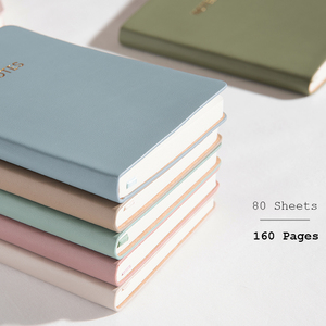 Agenda de cuero encuadernada A6 con logotipo personalizado, mini cuaderno planificador semanal mensual y Diario de gratitud con impresión de alta calidad - Product Image 2