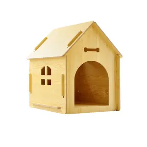 Nieuwe Ontwerp Huisdier Huis Inklapbare Hond Kennel Kooi Kat Nest Anti-Corrosie Indoor Outdoor Hond Bed Massief Houten Hond tent Onderdak