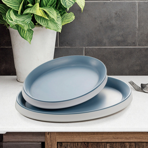Nuovo disegno ristorante rotondo melamina piatto <span class=keywords><strong>blu</strong></span> <span class=keywords><strong>set</strong></span> - Product Image 3