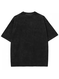 เสื้อยืดลายมีมแมว 'ไอบูโพรเฟน' แบบยูนิเซ็กซ์ สไตล์วินเทจ สีดำฟอก ทรงโอเวอร์ไซส์ แขนสั้น - Product Image 2