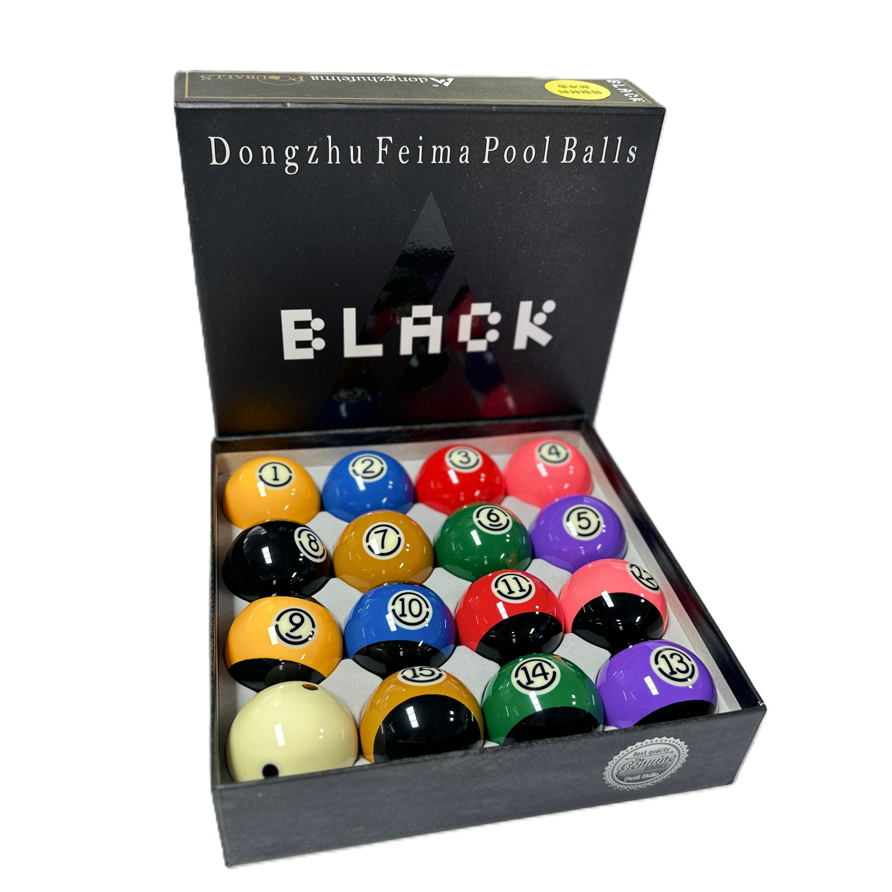Professional 16pc Black Resin Pool Ball Set - Oem Available