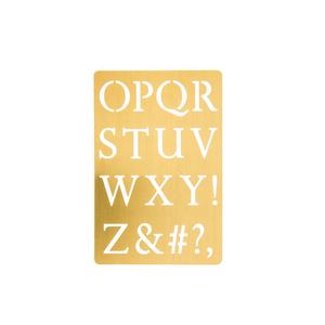 <span class=keywords><strong>Pochoir</strong></span> d'<span class=keywords><strong>alphabet</strong></span> en laiton, gaufrage métallique personnalisé, 1 pièce - Product Image 3
