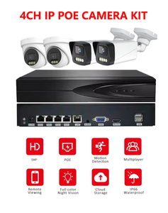 Fosvision Factory Outlet khuyến mãi 5MP POE NVR Kit IP PoE Kit 4CH ngoài trời không thấm nước Bullet IP Camera CCTV Hệ thống an ninh nhà - Product Image 4