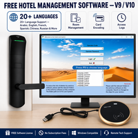 Serrure de porte d'hôtel à carte RFID OEM/ODM en alliage d'aluminium, serrure de porte électronique intelligente sans clé 125Khz 13.56Mhz, SDK gratuit