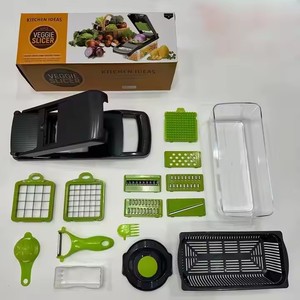 Gran oferta, cortador de verduras Manual 16 en 1, nueva picadora de cebolla y zanahoria de silicona con espátula para picadora de alimentos de cocina - Product Image 4