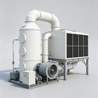 Équipement de traitement des gaz d'échappement : Tour de lavage FRP, Épurateurs H2S, Machines de destruction des gaz résistantes aux UV, Laveurs de gaz