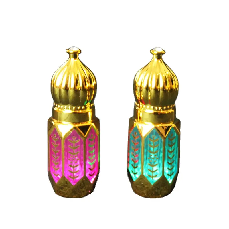 3 ml tragbare attar dubai goldmuster-probe glasrolle flasche ätherisches Öl glasflasche