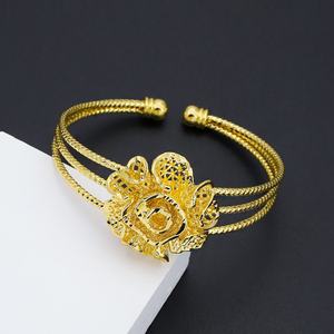 Jxx 24K Gold Jewelry Brass Popular <b>Adjustable</b> Factory Wholesale Bangle <b>Bracelets</b> Gold Plated Fashion Bangles - Product Image 4