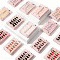 Uñas postizas de color sólido al por mayor, uñas postizas cortas de alta calidad, uñas acrílicas PMMA, etiqueta personalizada, envío directo.