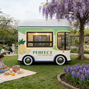 Camion de vente ambulante en acier inoxydable pour crème glacée, chariot à desserts, remorque à yogourt glacé, fourgon de restauration rapide à vendre - Product Image 1