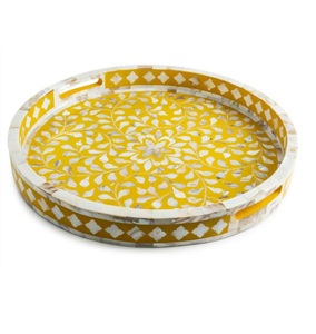 ถาดเสิร์ฟฝังมุกดีไซน์หรูหราสำหรับโต๊ะกาแฟและโต๊ะอาหาร มีจำหน่ายในราคาโรงงาน - Product Image 1