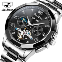Montre mécanique automatique multifonctionnelle de luxe en acier inoxydable de haute qualité JSDUN 8949 OEM pour homme