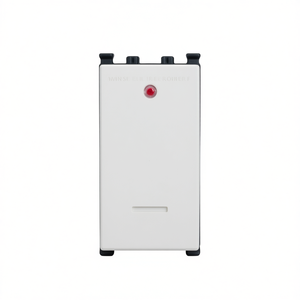 Interruptor de un solo polo blanco con luz indicadora compatible con Vimar Arke - Product Image 3