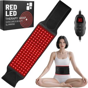 Ajustable personalizado terapia de luz roja LED cuerpo envoltura cinturón calor masaje cintura dolor lumbar completo - Product Image 2