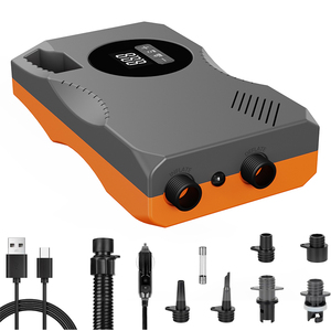 <span class=keywords><strong>Compresseur</strong></span> d'air polyvalent 12V <span class=keywords><strong>avec</strong></span> écran LCD 16PSI Pompe à air SUP électrique Pompe à pagaie portable pour tente - Product Image 1