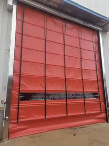 Porte roulante à empilage rapide en PVC moderne <span class=keywords><strong>RENPU</strong></span>, isolation thermique, utilisation commerciale, entrepôt, atelier, stockage frigorifique - Product Image 6