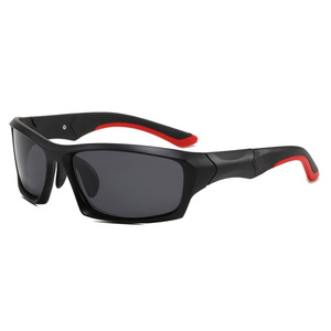 Lunettes de soleil polarisées pour hommes, style sport, monture noire, verres TAC, protection UV390, pour la conduite, le cyclisme, la randonnée, style tendance - Product Image 2