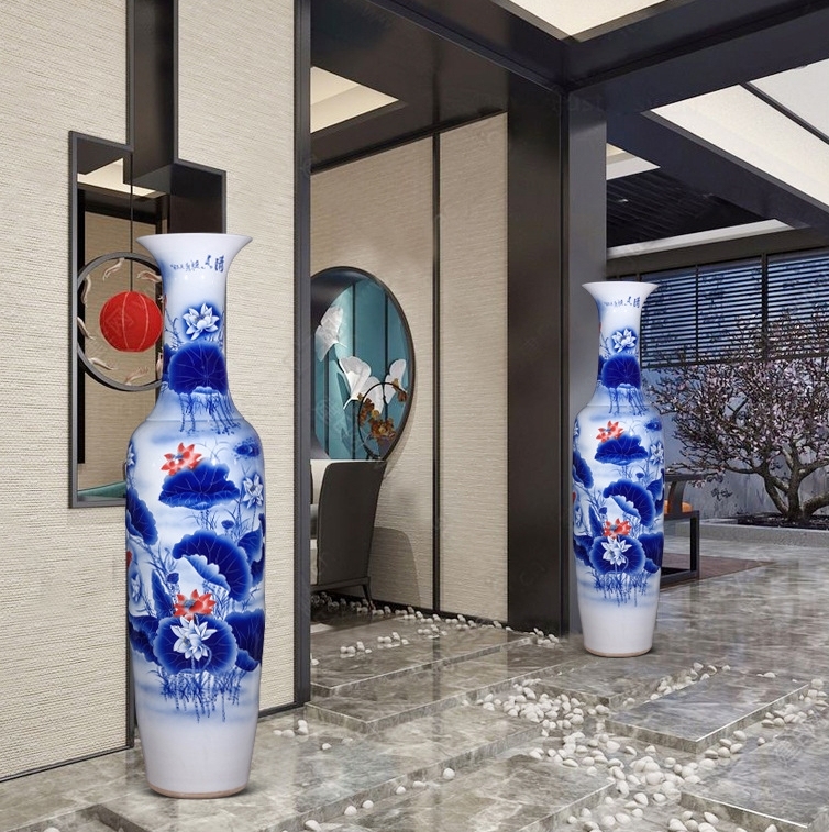 Bodenvase chinesisch antik große Bodenvasen große Gläser Chinos nachahmen blaues und weißes Porzellan Vase Hotel Heimdekoration| Alibaba.com