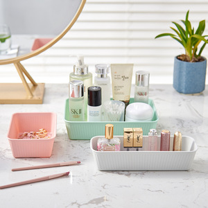 Desktop Storage Box Rectangle Mini Matcha Green Cosmetic Organizer for Makeup Snacks Bathroom Kitchen Use - Product Image 3