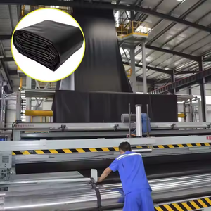 HDPE LDPE LLDPE EVA ECB <span class=keywords><strong>PVC</strong></span> đen mịn 0.5mm 0.75m 1mm geomembrane cho bãi rác và bờ sông - Product Image 3
