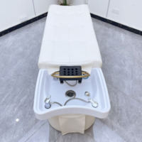 Matériel de spa capillaire japonais personnalisable pour salon, table de lavage capillaire pour massage thaïlandais, fauteuil de massage, lit de shampoing pour thérapie capillaire aquatique
