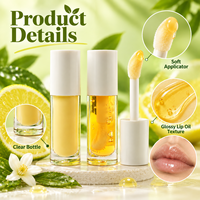 Gloss à lèvres au beurre RTS 6ml, Huile à lèvres Lait et Miel Hydratante Effet Miroir, Faible MOQ 3 pièces, Vente en gros, Logo personnalisé