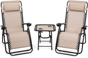 Ensemble de chaises pliantes et légères, couleurs pures, pour jardin extérieur, espace de gravité, 3 pièces - Product Image 2