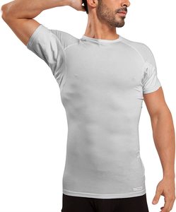 Maglietta Antitraspirante in Bambù e Spandex Enerup Personalizzata, Sottocamicia Antisudore da <span class=keywords><strong>Uomo</strong></span> con Imbottiture Ascellari, T-Shirt Slim Fit - Product Image 3