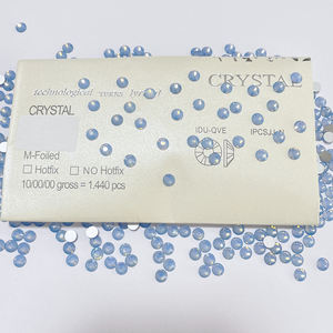 Opal biru SS20 pipih non-hotfix berlian imitasi longgar dasar perak paket kecil kaca kristal untuk DIY kerajinan kuku tas pakaian - Product Image 3