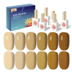 Ailanuo เจลทาเล็บเจลสีกลิตเตอร์แดง6สีแวววาวแวววาวแวววาวแวววาวสีแดงยาทาเล็บ - Product Image 1