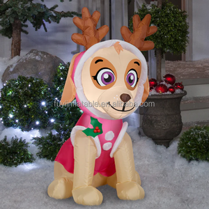Dekorasi Natal Tiup: Anjing Saint <span class=keywords><strong>Bernard</strong></span> Tiup untuk Dekorasi Halaman Belakang di Natal - Product Image 4