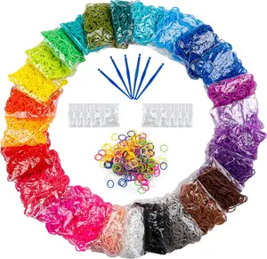 Most Popular In 2023 Toys & Hobbies Kid's Diy Loom Rubber Bands 600-10000+pcs/box Loom Bands For Kid Girl Gift