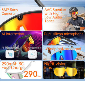 Lunettes de soleil de sport de plein air avec traduction en temps réel par IA, assistant vocal, caméra vidéo portable - Product Image 2
