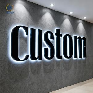 電子看板 3D バックライト LED 文字 照明付き看板 カスタム LED ライト ロゴ 広告用屋外看板 - Product Image 1