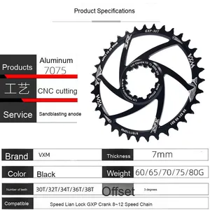 Vxm trực tiếp gắn kết xe đạp quây & chainwheel 30t/32t/34t/36t/38t/40t cho <span class=keywords><strong>gxp</strong></span> tích hợp cho xe đạp đường MTB BMX cruisers - Product Image 2