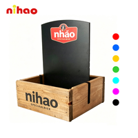 Distributeur de serviettes en bois NIHAO FSC, écologique, fournitures de restaurant, logo personnalisé, vente en gros B2B