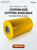 Nouvelle feuille de dorure à chaud jaune 640MM*120M pour films UV et substrats plastiques Durable et écologique