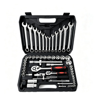 Jeu de clés à cliquet en acier Cr-V forgé avec précision, 1/2 3/8 pouce, 72 dents, couple élevé, 53-216 pièces, kit d'outils pour réparation automobile