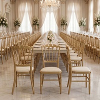 Chaises de mariage Napoléon en métal élégantes, empilables, chaises de banquet Chiavari pour hôtels, restaurants, locations d'événements