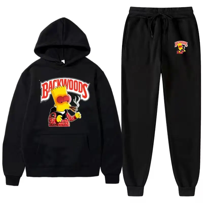 Hot Sell Sweatpants And Sweatshirt Set Custom Graphic Anime Backwoods Hoodie cotton polyester hoodie custom hoodie manufacturer