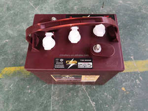 แบตเตอรี่ตะกั่วกรดแบบ Deep Cycle <span class=keywords><strong>6V</strong></span> <span class=keywords><strong>240AH</strong></span> สำหรับเครื่องทำความสะอาดพื้น รถกอล์ฟ คล้ายกับแบตเตอรี่เจล Trojan T125 - Product Image 4