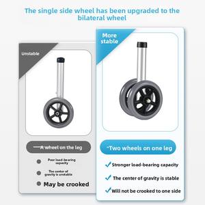 विकलांग पुनर्वास प्रशिक्षण के मोर्चे पर विशेष चार पहिया वाहन विरोधी बुजुर्ग वॉकर और रोलेटर गतिशीलता सहायता - Product Image 4