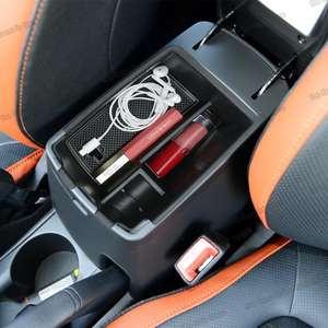 Placa de caja de almacenamiento para Reposabrazos de coche ABS para <span class=keywords><strong>KIA</strong></span> <span class=keywords><strong>stonic</strong></span> 2017 2018 2019 2020 <span class=keywords><strong>2021</strong></span> accesorios interiores estilo 2022 2023 organizador - Product Image 2