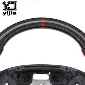 Volant de course Chevrolet <span class=keywords><strong>Corvette</strong></span> C7 <span class=keywords><strong>2014</strong></span>-2018 avec accents en bois de pêche et fibre de carbone et 3 branches pour un look sportif - Product Image 6