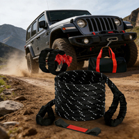 Sangle de remorquage robuste, corde de remorquage haute résistance en nylon, câble de remorquage tout-terrain pour camion, SUV, VTT, UTV, véhicule, secours d'urgence