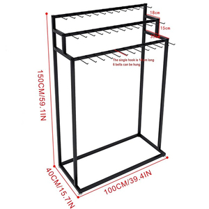 Espositore Moderno in Metallo Ecologico Personalizzato Salvaspazio per Cinture e Cravatte per Negozi al Dettaglio e Abbigliamento Maschile - Product Image 3